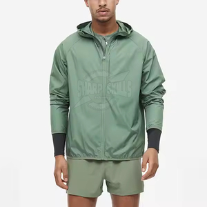 2025ชุดสั้นสำหรับผู้ชายเสื้อกันลมระบายอากาศสีพื้น - Product Image 1