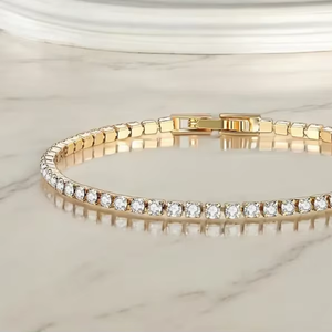 สร้อยเพชรเม็ด925เงิน VVS Moissanite ประดับเพชรสำหรับกำไลข้อมือแฟชั่นสำหรับผู้ชายขายส่งจากโรงงาน - Product Image 1