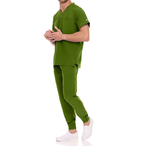 Customized Men Hospital Nursing <b>Scrubs</b> Suit Uniforms Medical <b>Scrubs</b> <b>Sets</b> Woven Nurse <b>Scrubs</b> Custom Uniform Men Short Sleeve - Product Image 4