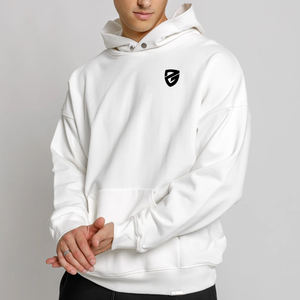 Sudadera con capucha de gran tamaño para hombre, sudadera de invierno bordada mezclada de algodón 100% de peso pesado, venta al por mayor - Product Image 1