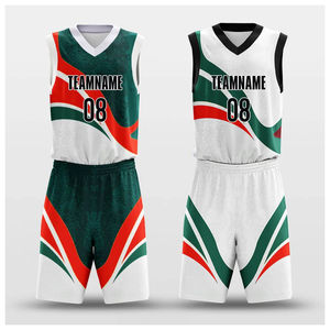 Uniforme de Baloncesto al por Mayor OEM, Ropa Deportiva de Diseño Personalizado, Estampada, Repujada, Reversible, Transpirable, de Secado Rápido y Antibacteriana - Product Image 1