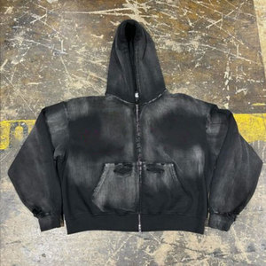 Plain <b>Thick</b> 350gsm Boxy Blank <b>Hoodie</b> <b>Mens</b> Oversized Fleece Custom <b>Hoodie</b> Manufacturer Heavyweight Cropped <b>Hoodie</b> - Product Image 3