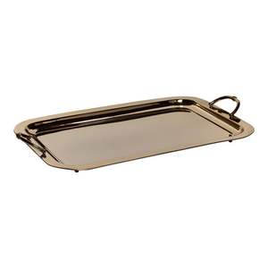 Plateau rectangulaire décoratif en métal avec poignées pour table à manger, cuisine, décoration intérieure, cadeau, hôtel, restaurant, présentation - Product Image 2
