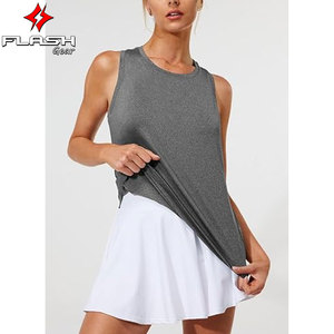 Mujeres Tallas grandes Racerback Tank Tops Sin mangas Running Loose Fit Athletic Gym Secado rápido Verano 100% Algodón Ropa de ejercicio Deportes - Product Image 2