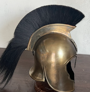 Casque de Troie pour jeu de rôle avec présentoir gratuit cadeau pour lui Costume médiéval Cosplay grec Sparte ancien romain - Product Image 2
