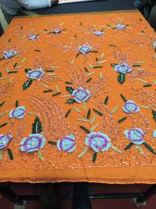 Tissu perlé de luxe en coton de haute qualité avec broderie à la main et paillettes pour robes et robes disponibles au prix d'exportation - Product Image 6