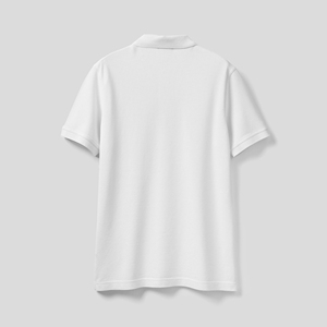 เสื้อโปโลสำหรับผู้ชายไซส์ใหญ่พิเศษผ้าคอตตอนแบบลำลองระบายอากาศสีพื้นโลโก้ตามสั่ง - Product Image 2