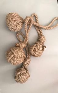 Juguetes Ecológicos de Cáñamo para Perros, Pelota de Cuerda de Color Natural para Entrenamiento de Lanzamiento, Juguete Seguro para Mascotas de VIETNAM - Product Image 3