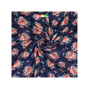 2024 venta al por mayor 150 GSM estampado liso algodón tejido estampado Digital tela algodón Material Spandex impresión Digital tela para Loungewear - Product Image 2