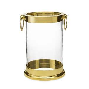 Bougeoir en verre couleur or avec verre clair Bougeoir en forme de feuille de couleur or et fantaisie Design Antler Pot à bougie coulé - Product Image 4