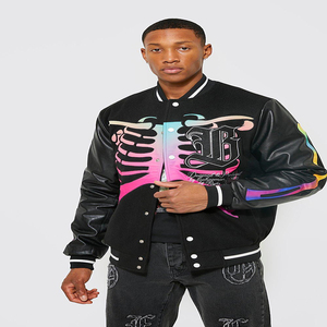 เสื้อแจ็กเก็ตมีฮู้ดแขนเสื้อหนังมีฮู้ดผ้าแคนวาสปักด้วยกำมะหยี่สำหรับฤดูหนาว - Product Image 5