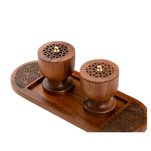 Quemador de incienso árabe para bujoor, madera, mabkhar con arte islámico, decoración del hogar de Vietnam, venta al por mayor - Product Image 5