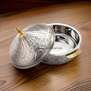 หม้ออุ่นอาหารสไตล์อาหรับโบราณสุดหรู สำหรับบุฟเฟ่ต์ งานเลี้ยง งานแต่งงาน ใช้ในบ้านอเนกประสงค์ - Product Image 4