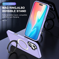 Coque de téléphone personnalisée, prix d'usine en gros, design de luxe, toucher doux, support magnétique coloré, finition mate antichoc et givrée