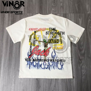 Camisetas para hombre y mujer, camiseta de gran tamaño con estampado gráfico de dibujos animados góticos Harajuku Hip Hop americano, ropa de manga corta de algodón - Product Image 2