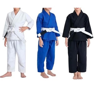 Venta al por mayor niños niñas trajes de Karate Gi Karate traje artes marciales uniforme Taekwondo Jiu Jitsu alta calidad lucha uniforme transpirable - Product Image 6