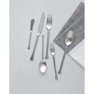 Juego de cubiertos de lujo de plata de acero inoxidable con diseño único Nuevo juego de cubiertos de aspecto real para el hogar de la boda - Product Image 5