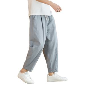 Pantalons de survêtement décontractés pour homme, taille mi-haute, automne-hiver, taille élastique, molleton, jogging, entraînement, course à pied, salle de sport, fitness, 100% coton, imperméable - Product Image 1