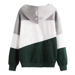 Sudadera con capucha de mujer de la mejor calidad hecha en fábrica, bordado de algodón transpirable, impresión Digital teñida lisa, venta en línea para la temporada de primavera - Product Image 2