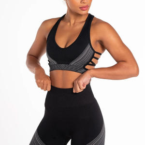 Custom Logo OEM Women High Impact Running Yoga Workout Fitness Bra <b>Tops</b> Women Yoga <b>Racerbacks</b> - Product Image 3