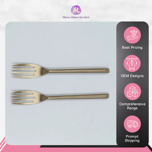 Luxury Golden Brass <b>Dessert</b> <b>Forks</b> Premium Gold Color Cutlery for Home Restaurant Hotel Use Elegant and Durable Design - Product Image 6