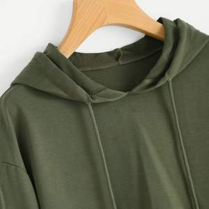 Sudadera corta con capucha para mujer, de moda, Hip Hop, jerséis personalizados de terciopelo rojo, forro polar de color activo, Top corto informal, 2023 - Product Image 6