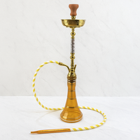 Ensemble de chicha traditionnel de style arabe en acier inoxydable et verre, finition laquée or, argent, rouge, noir, conception OEM, fourniture d'usine