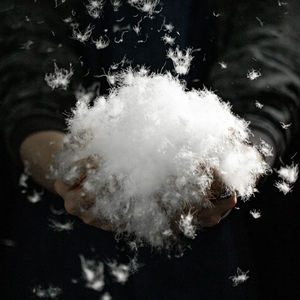 Chaqueta acolchada cálida de invierno personalizada para hombre con plumón blanco a prueba de viento y capucha impermeable, Abrigo acolchado personalizado de tela de lona - Product Image 6