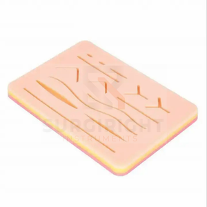 ชุดฝึกหัดเย็บแผลสำหรับนักเรียนทางการแพทย์ชุดเย็บขนาด13ชิ้นพร้อมแผ่นเย็บและเครื่องมือผ่าตัดกรรไกรคีม surgiright - Product Image 3