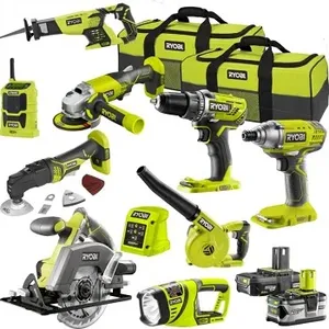 Entrega rápida al por mayor Nuevo RyobiS 18V ONE + 12 Tool Combo Kit - P1896