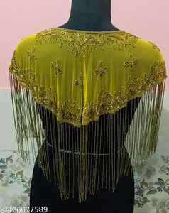 ชุดเดรสคลุมคอสีเขียวอ่อนสไตล์อินเดียพร้อมเลื่อมติดลูกปัดรูปทรงตรงสำหรับงานเทศกาลคลับเครื่องแต่งกายประดับมุก - Product Image 2