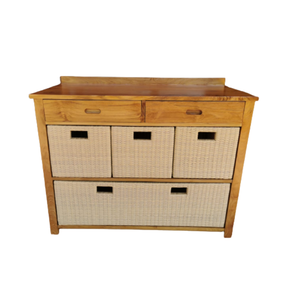 Armoire seau moderne pour meubles de salon Table d'appoint en bois massif Armoire de rangement avec 6 tiroirs directement en usine - Product Image 1