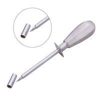 REHMAT NOOR INDUSTRY RN-T-011 Trocar et canule réutilisables en acier inoxydable pour interventions chirurgicales vétérinaires chez les bovins