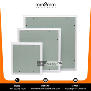 Panel de acceso de techo resistente de 450x450mm-Marco de aluminio con recubrimiento de polvo blanco-Tablero MR verde - Product Image 6