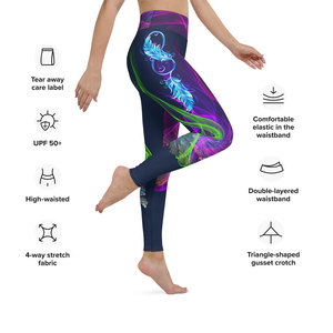 Collants taille haute Leggings confortables de yoga d'entraînement Logo personnalisé Sublimation imprimé Sport Style Gym taille élastique en gros - Product Image 6
