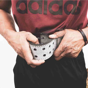 เข็มขัดยกน้ำหนักแบบง่ามคู่ทนทานเข็มขัดออกกำลังกายหนังปรับได้เข็มขัดสองง่ามสำหรับฝึกน้ำหนัก - Product Image 5