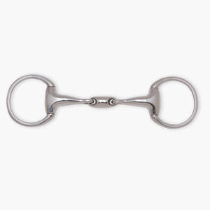 Alta calidad 2025 Acero inoxidable Eggbutt Snaffle doble articulado Horse Bits 19mm - Product Image 1