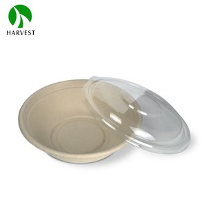 Assiettes rondes jetables pour salade rose, <span class=keywords><strong>Risotto</strong></span>, serviettes et plats à emporter - Product Image 4