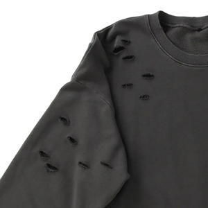 Sudaderas de cuello redondo Vintage Boxy Fit para hombre, sudadera desgastada de lavado ácido de gran tamaño para hombre, venta al por mayor y personalización - Product Image 3