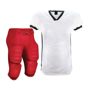 Ensembles d'uniformes de football américain personnalisés en gros pour adultes, manches courtes, respirants, séchage rapide, 100 % polyester, sublimation personnalisée, qualité supérieure - Product Image 2