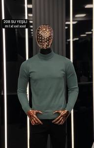 Jersey informal de invierno para hombre, suéter de manga larga cálido calor 100% algodón estampado Jacquard patrón Logo raya letra - Product Image 6