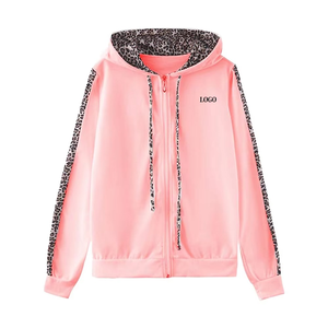 2025 algodón de alta calidad para mujer logotipo personalizado Jogging Suit último diseño mujer Sudadera con capucha chándal conjunto cremallera completa transpirable - Product Image 4