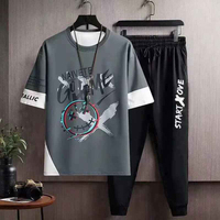 Conjunto Deportivo de Verano para Hombre, Camiseta y Pantalones Cortos Casuales para Gimnasio, Transpirable, 2 Piezas, Logotipo Personalizado Bordado, 100% Algodón, Estilo Urbano, Sin Costuras