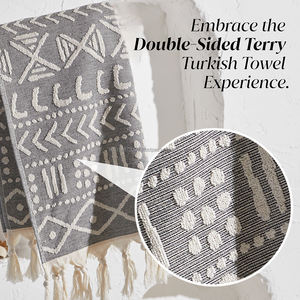 Lot de 4 petites serviettes de cuisine en éponge turque, Peshkir, Pestemal Farmhouse essuie-mains décoratifs New Style Quick dry Rustic - Product Image 3