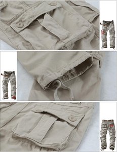 Men's Lightweight High Cotton Canvas Ripstop <b>Cargo</b> <b>Work</b> <b>Pants</b> Big Tall Construction Utility Safety High Street Embroidered - Product Image 5