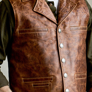 New Design Fashionable Leather <b>Vest</b> High Quality Outdoor Leather Winter <b>Vest</b> Motorcycle In Custom Style <b>Vest</b> For <b>Men</b> - Product Image 2