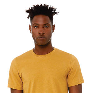 Airlume เสื้อยืดแขนสั้น CVC,แหวนปั่นผ้าฝ้าย52% โพลี32มัสตาร์ดสีเดียว48% ออนซ์ - Product Image 4