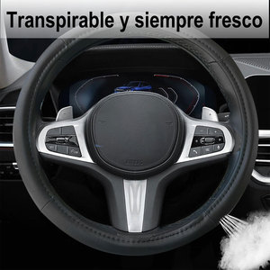 Copri volante per auto antiscivolo antiscivolo da 37-39cm in pelle e materiale in PU - Product Image 3