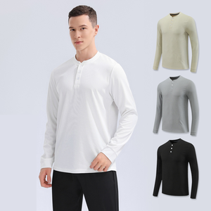 <b>Men</b> <b>Henley</b> Shirt Short <b>Sleeve</b> Slim Fit Cotton Breathable Comfortable Trendy for Summer and Casual Wear - Product Image 4