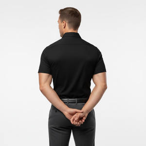 Chemise habillée à manches courtes pour homme, coupe ajustée, confortable, unie, lavée, personnalisée - Product Image 6